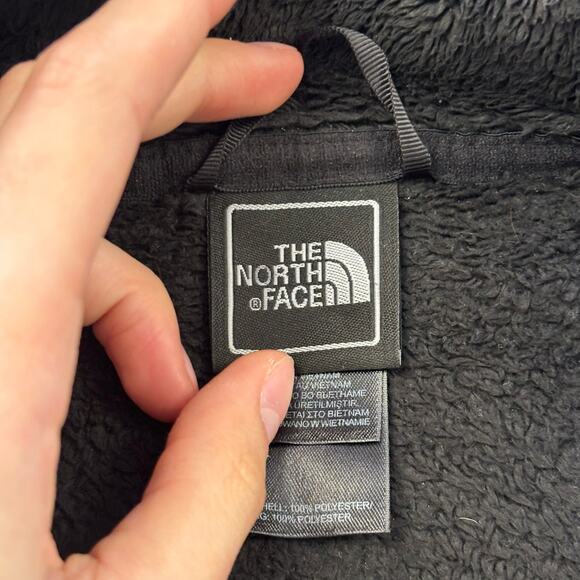 The North Face Osito 2 Black Teal Women XS Full Zip Fuzzy Fleece Jacket Gorpcore - Picture 3 of 9